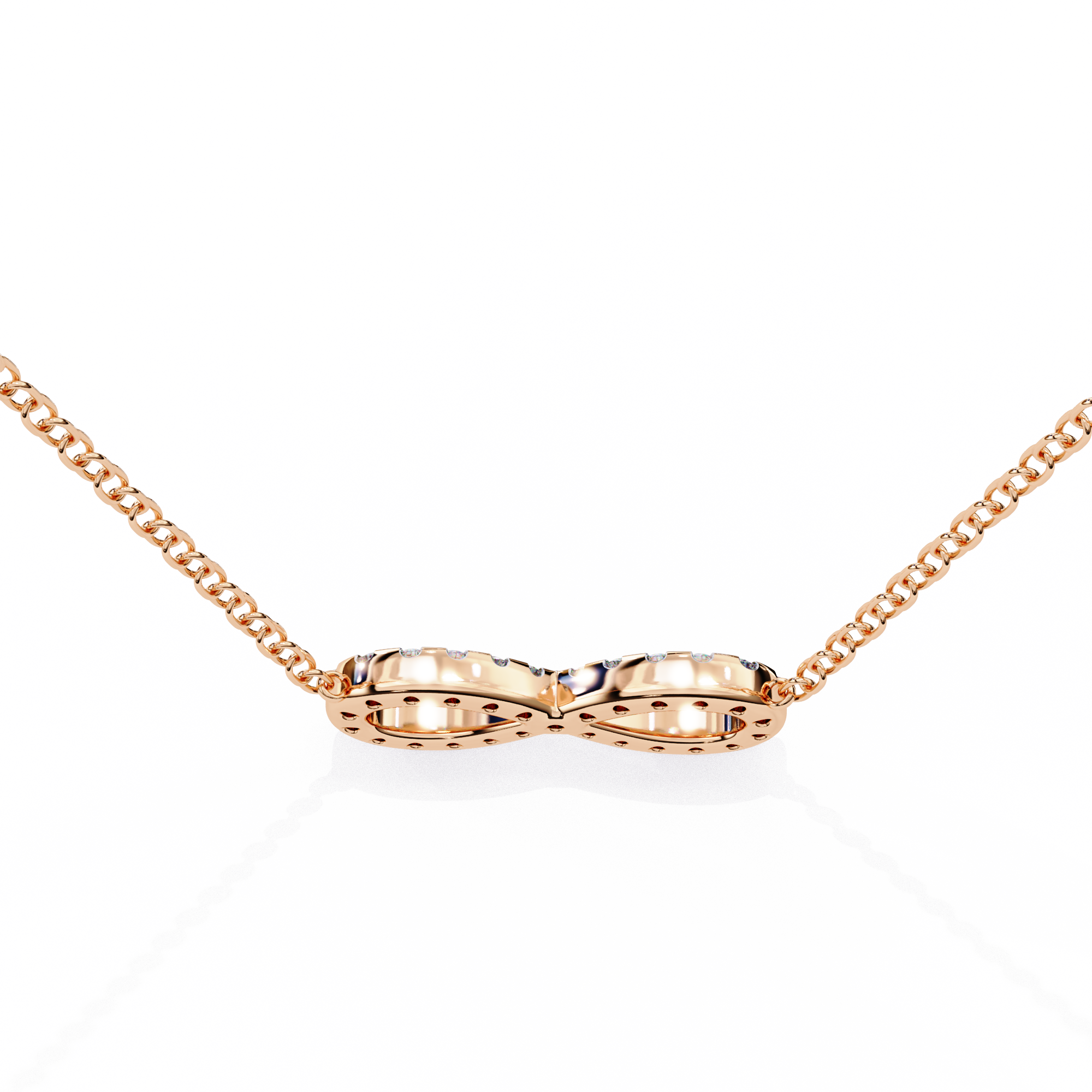 Solitairekart 0.32ct Natural Diamond Infinity Pendant-HI Color, VS-SI Clarity